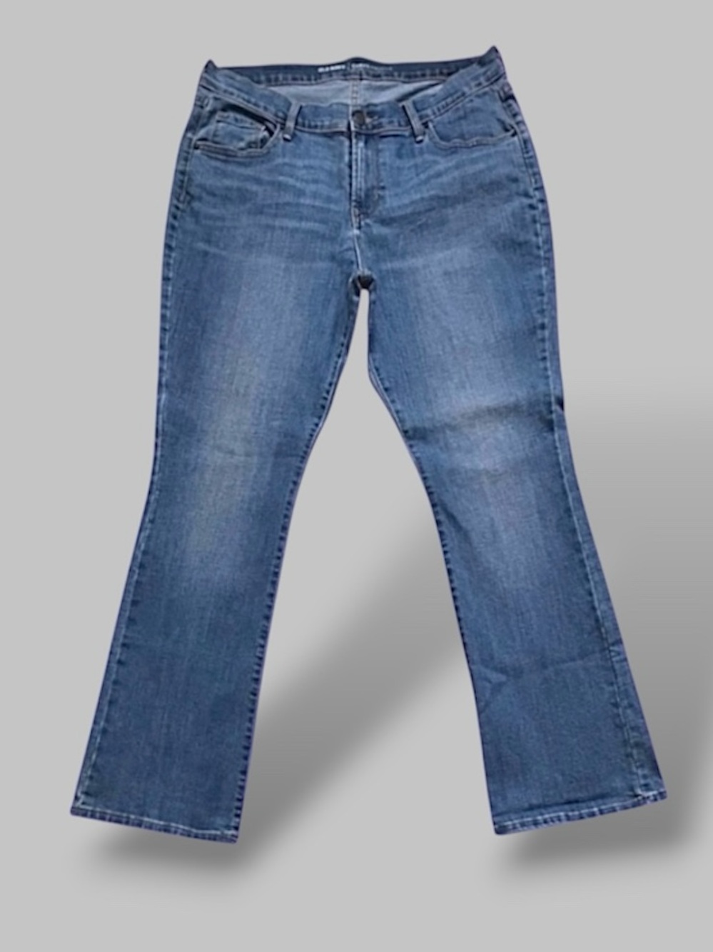 NWOT Old Navy Mid-Rise Curvy Profile Flare Jeans in Blue Size 14 Short